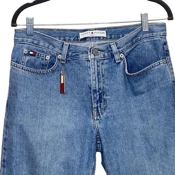 Tommy Hilfiger Y2K light wash boyfriend crop jeans size 8 - Picture 10 of 13